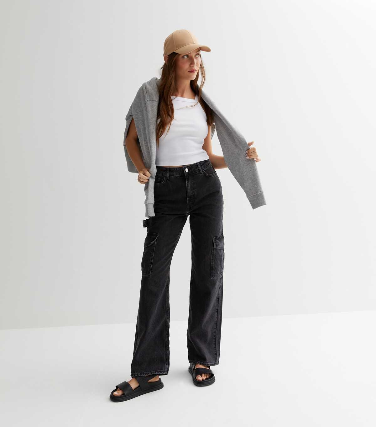 Black Cargo Jeans New Look