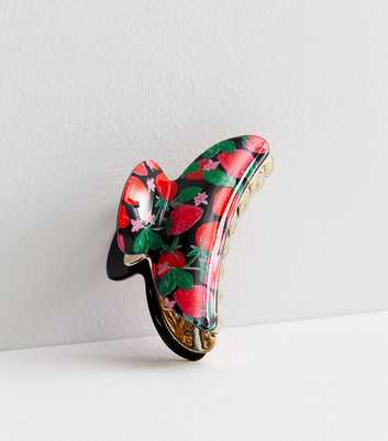 Pink Strawberry Claw Clip