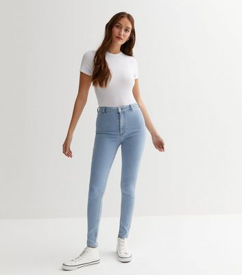 Pale Blue High Waist Disco Super Skinny Jeans | New Look