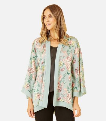 Green hotsell kimono cardigan