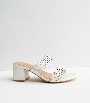 White cut sale out sandals