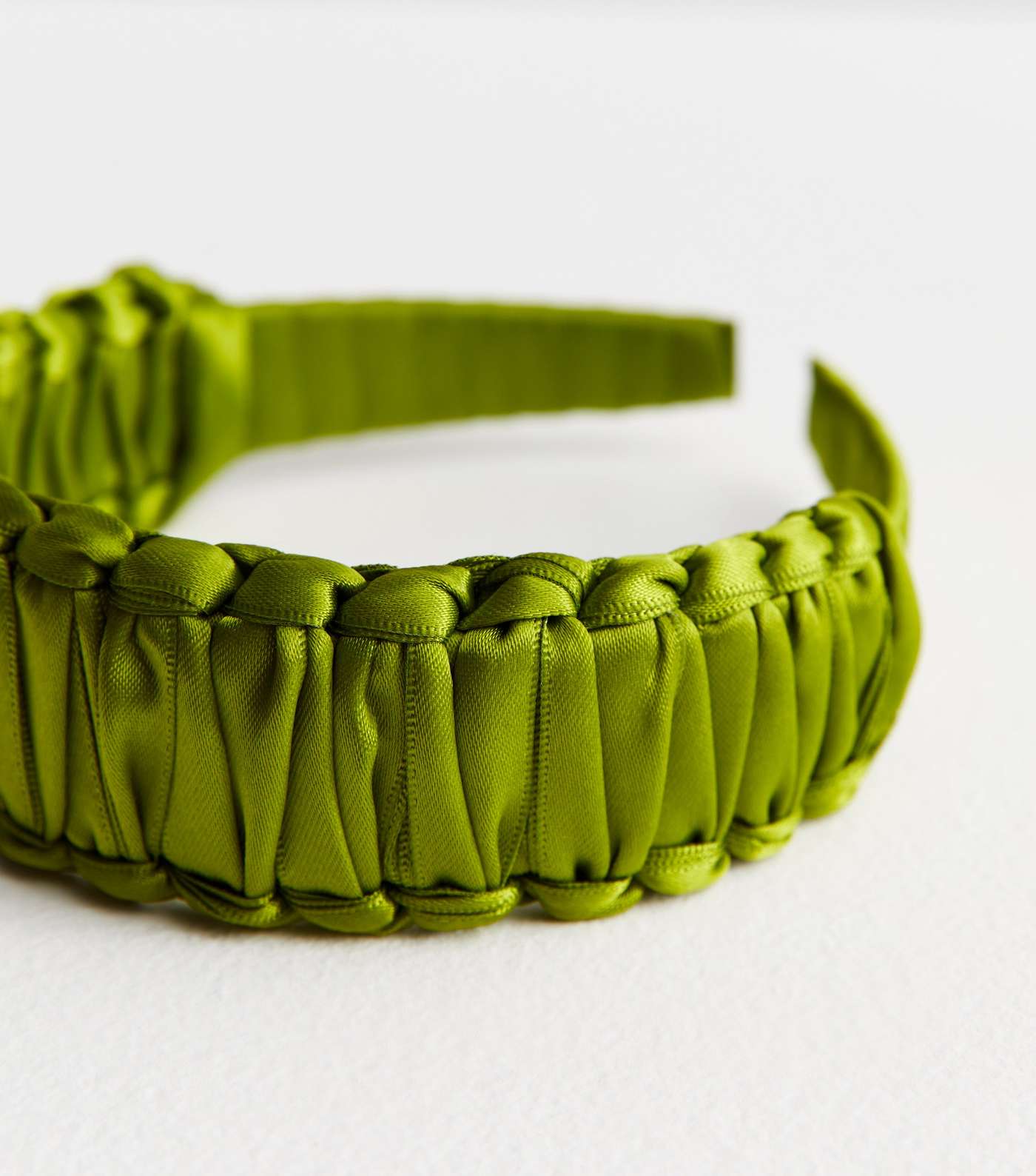 Green Woven Satin Headband Image 2