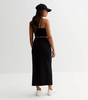 Black jersey best sale maxi skirt petite