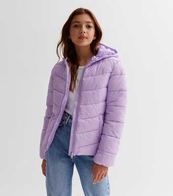 KIDS ONLY Lilac Quilted Hooded Puffer Jacket