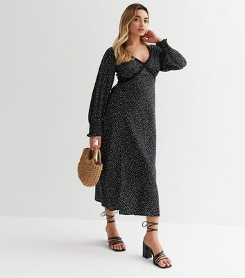 Polka dot hotsell midi dress petite