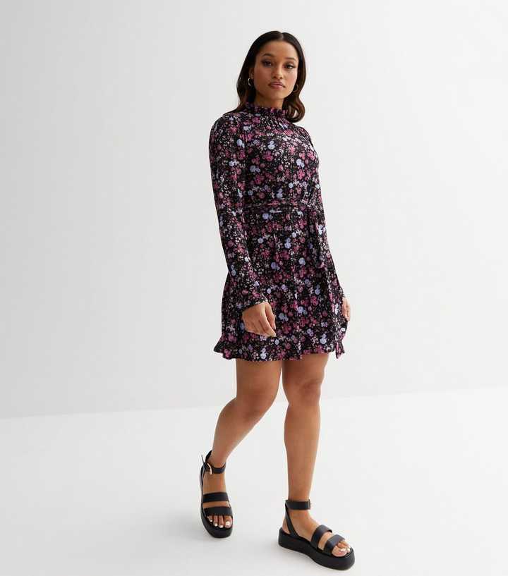 ASOS DESIGN Tall fit and flare mini dress in black