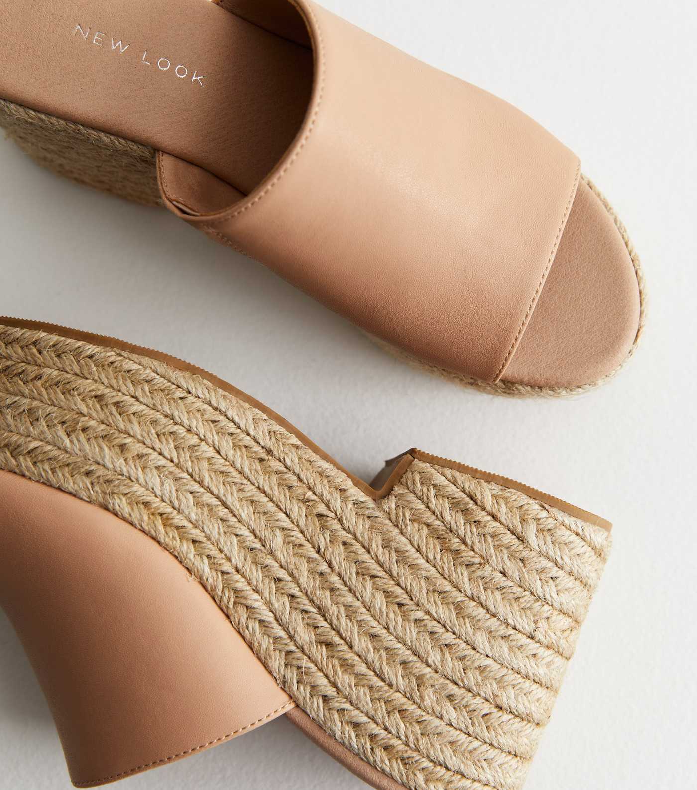 Cream Espadrille Wedge Mules New Look