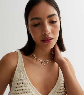 Gold Lobster Shell Charm Choker Necklace
