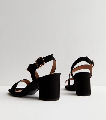 Mid block heel sandals wide clearance fit