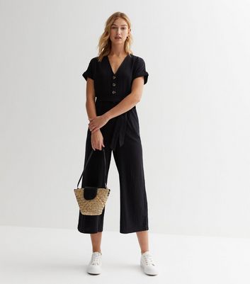 New look cheap black jumpsuit sale