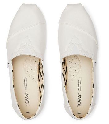 TOMS White Canvas Slip On Espadrilles New Look