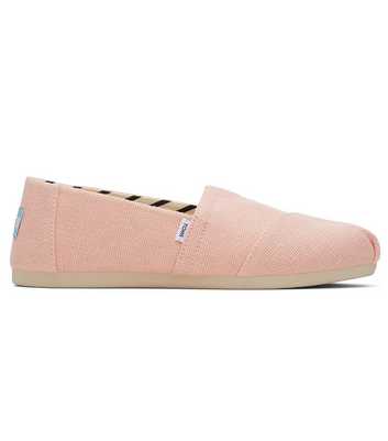 TOMS Mid Pink Canvas Slip On Trainers