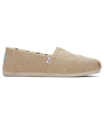 TOMS Off White Natural Canvas Slip On Espadrilles New Look