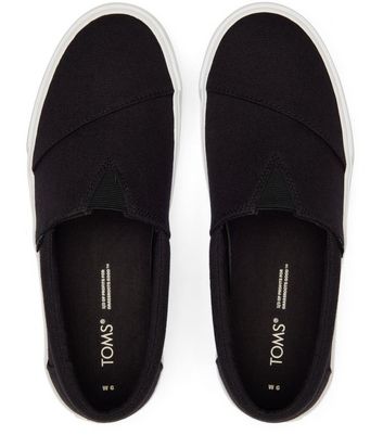 Toms leather slip on hot sale shoes