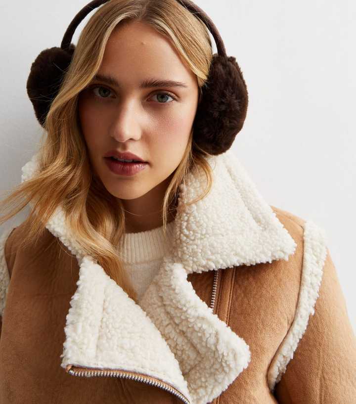 Dark Brown Faux Fur Ear Muffs