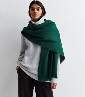 Dark sales green scarf