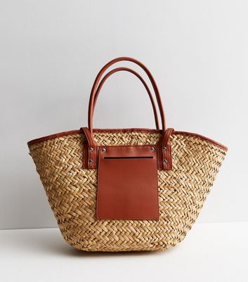 New look wicker bag on sale