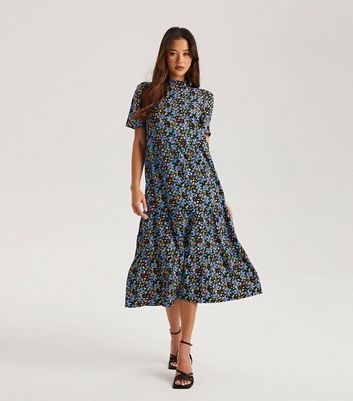 New look store grey floral dress