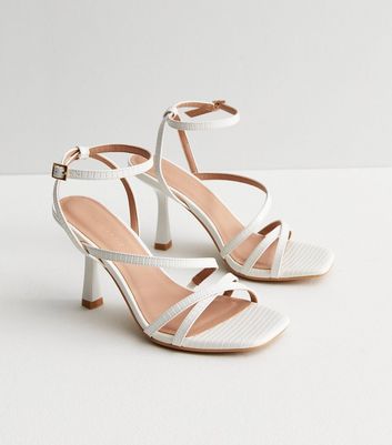 Strappy mid heel store shoes