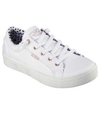 Skechers White Bobs B Extra Cute Canvas Trainers