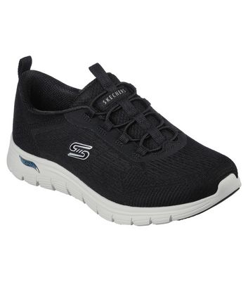 Skechers Black Arch Fit Vista Mesh Trainers New Look
