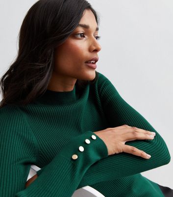 Dark green hot sale knit jumper