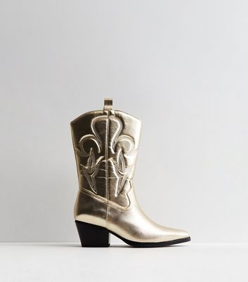 Gold 2024 western boots