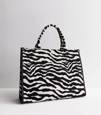 Zebra Print Cotton Fashion Black White - Jute and Cotton Bags Wholesale  Canada - Chalo Green Inc.
