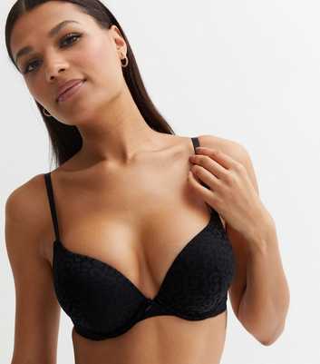 New look Underwired Evenly Padded Lace Cup Longline Plunge Bra UK