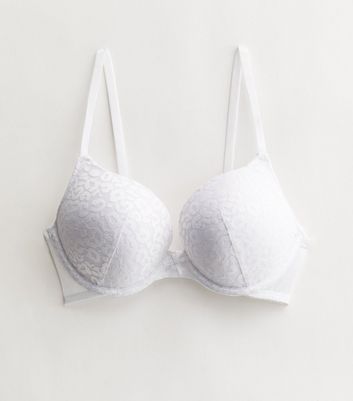 White Animal Print Boost Bra New Look