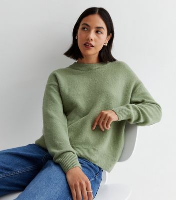 Pale shop green jumper