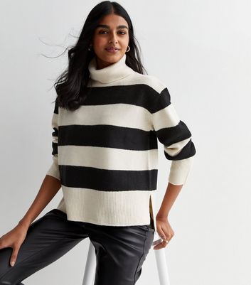 Striped black 2024 and white jumper