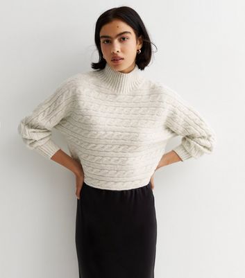 Grey cropped 2024 knitted jumper