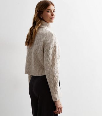 Cream Soft Knit Roll Neck Jumper – AX Paris