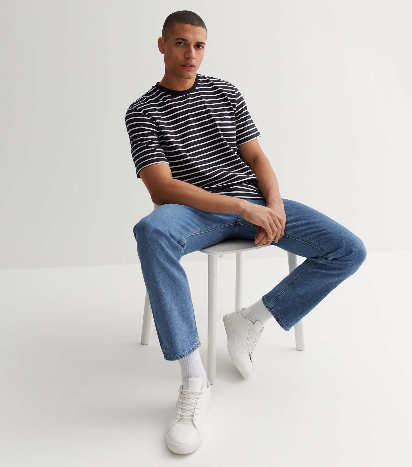 Jack & Jones Blue Straight Leg Relaxed Fit Jeans Image 2