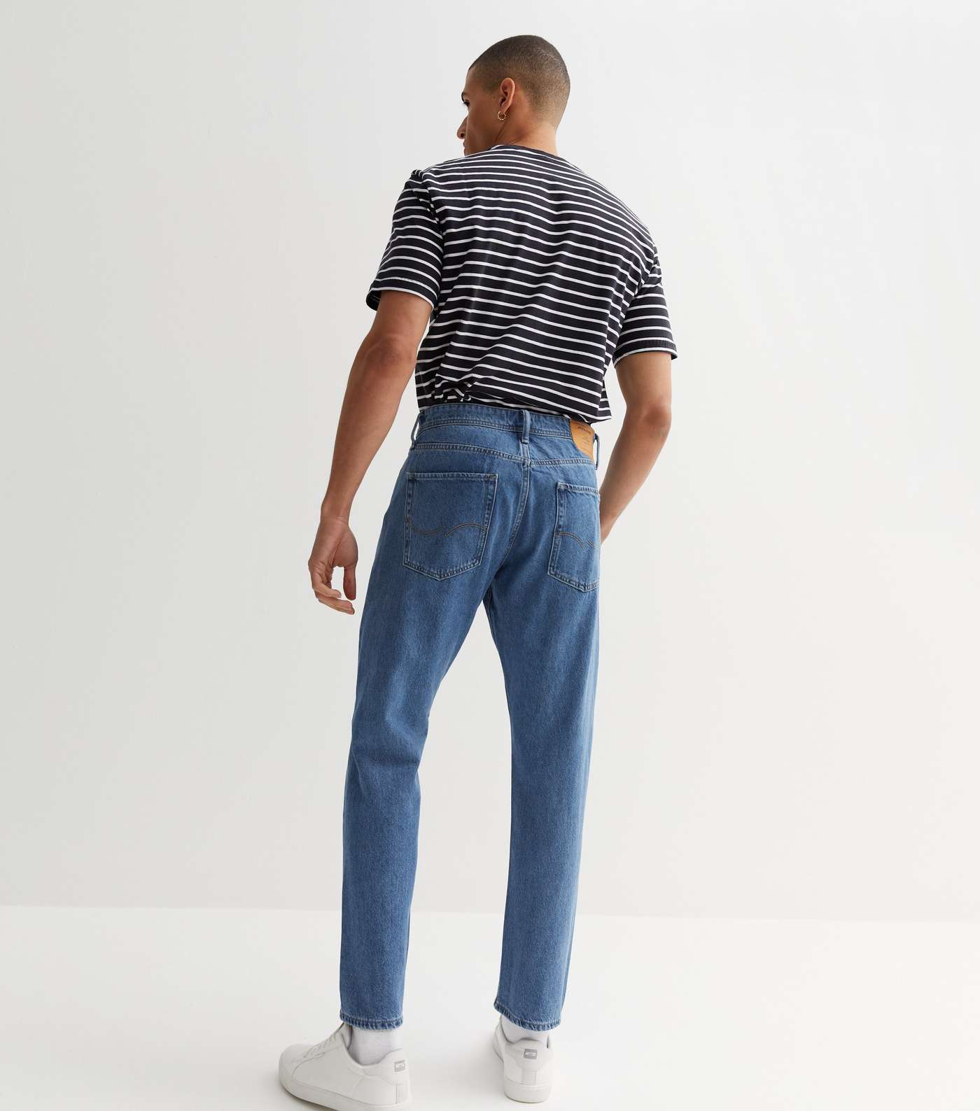 Jack & Jones Blue Straight Leg Relaxed Fit Jeans Image 4