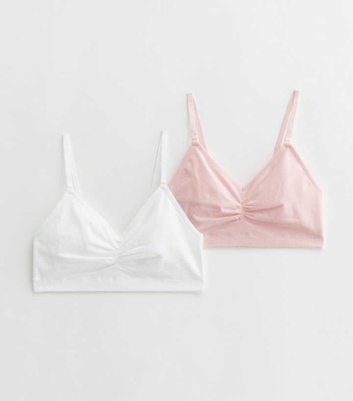 Seamfree Ruched Crop Bralette - 2 Pack