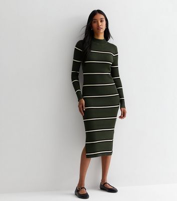 Midi dress long outlet sleeve new look