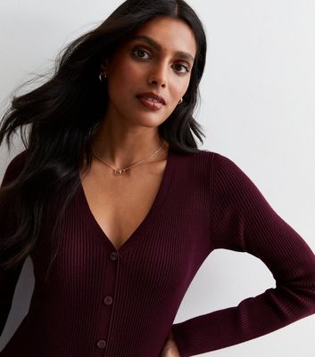 Maroon dress sale with cardigan