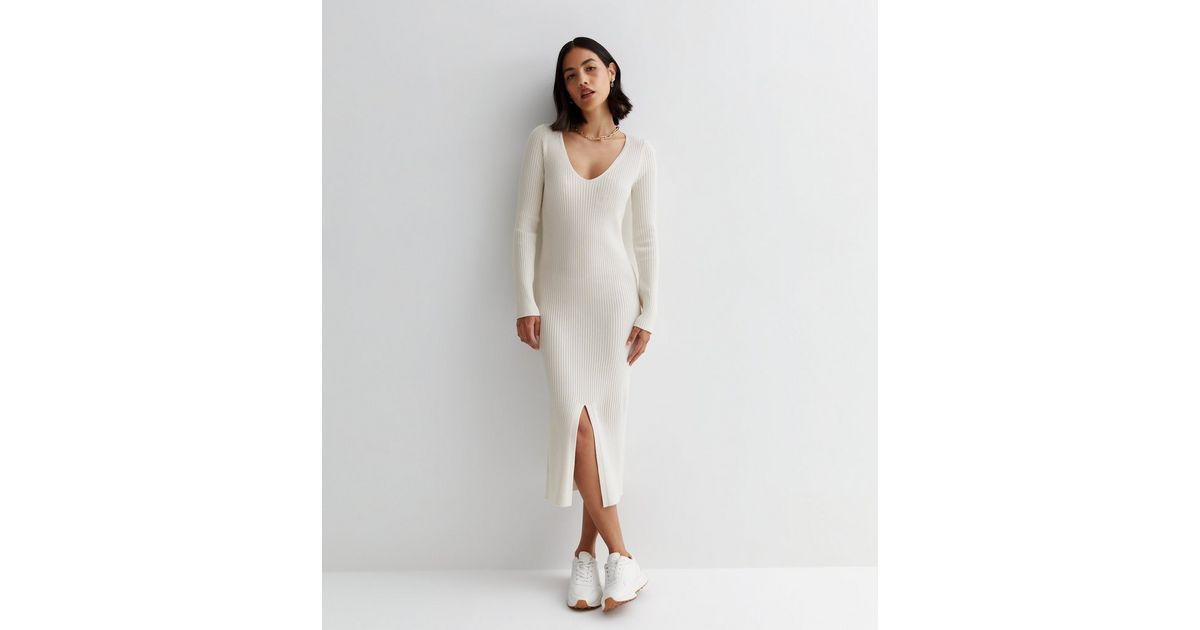 knee length dresses nearby Iris Twist Bust Ruffle Knee Length Lace Dress White