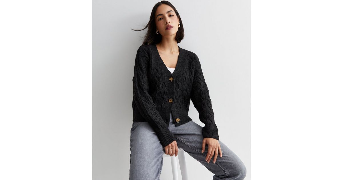 Kae SS Knit Cardigan Dark Grey main image 1