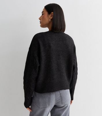 Black grey cardigan best sale