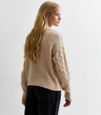 Cream Cable Knit Cardigan | New Look