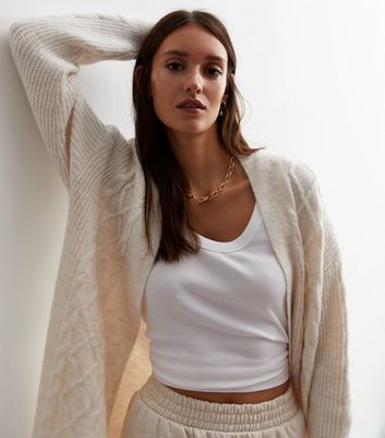 Cream longline outlet cardigan