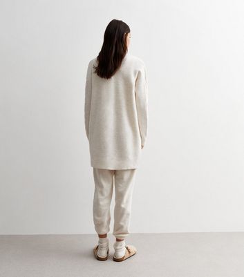 Cream Cable Knit Longline Cardigan New Look