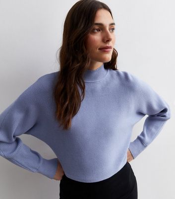 Light blue sale ribbed sweater