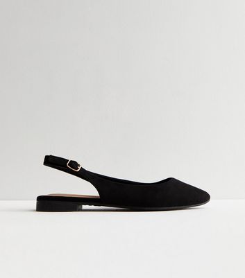 New look 2024 black slingback shoes