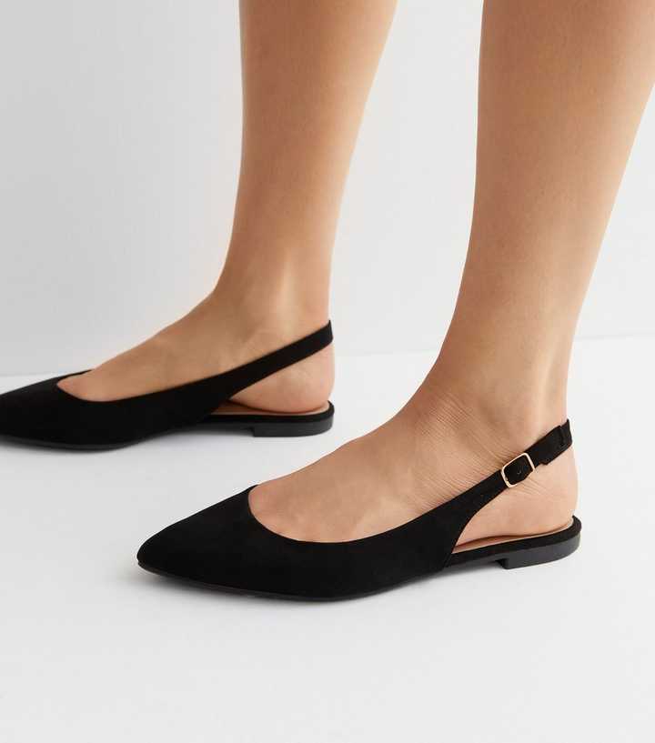 slingback low block heel