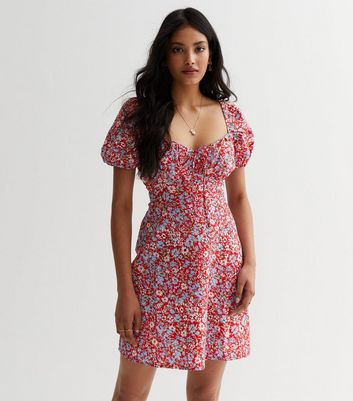 Floral store milkmaid dress