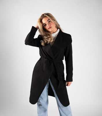JUSTYOUROUTFIT Black Military Belted Coat